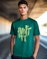 Shop Men's Green Ain't It Typography T-shirt-Front