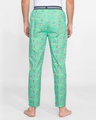 Shop Men's Green All Over Parrots Printed Cotton Pyjamas-Design