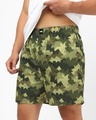 Shop Men's Green All Over Camouflage Printed Boxers-Front