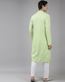 Shop Men's Green All Over Printed Cotton Kurta-Design