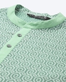 Shop Men's Green All Over Printed Cotton Kurta