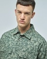 Shop Men's Green All Over Printed Oversized Shirt-Front