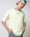 Shop Men's Green All Over Printed Oversized T-shirt-Front