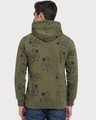 Shop Men's Green All Over Printed Plus Size Hoodie-Design
