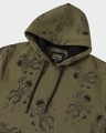 Shop Men's Green All Over Printed Plus Size Hoodie