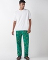 Shop Men's Green All Over Printed Pyjamas-Full