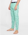 Shop Men's Green All Over Printed Slim Fit Cotton Pyjamas