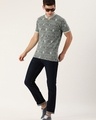 Shop Men's Green All Over Printed Slim Fit T-shirt-Full