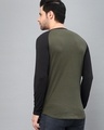 Shop Men's Green and Black Color Block Slim Fit T-shirt-Full