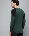 Shop Men's Green & Black Color Block Slim Fit T-shirt-Full