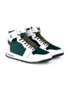 Shop Men's Green & White Color Block Sneakers