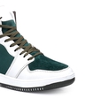 Shop Men's Green & White Color Block Sneakers