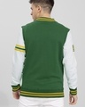 Shop Men's Green & White Seigneur Color Block Varsity Jacket-Design