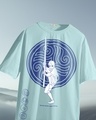 Shop Men's Green Avatar Aang Graphic Printed Oversized T-shirt-Front