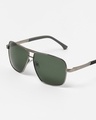 Shop Men's Green Aviator Polarised Lens Sunglasses