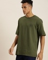 Shop Men's Green Back Typography Oversized T-shirt-Design