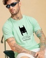 Shop Men's Green Be Batman Graphic Printed T-shirt-Front