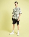 Shop Men's Green & Black All Over Printed Oversized T-shirt