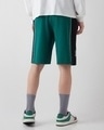 Shop Men's Green & Black Athletic Color Block Oversized Varsity Shorts