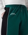 Shop Men's Green & Black Athletic Color Block Oversized Varsity Shorts