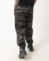 Shop Men's Green & Black Camouflage Printed Loose Comfort Fit Joggers-Design