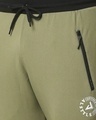 Shop Men's Green & Black Color Block Slim Fit Track Pants