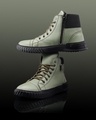 Shop Men's Green & Black Color Block Sneakers-Front