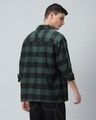 Shop Men's Green & Black Hang Checked Oversized Shirt-Design