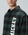 Shop Men's Green & Black Hang Checked Oversized Shirt