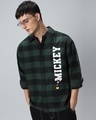 Shop Men's Green & Black Hang Checked Oversized Shirt-Front