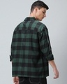 Shop Men's Green & Black Hang Checked Oversized Shirt-Design