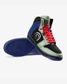 Shop Men's Green & Black Kakashi Color Block High Top Sneakers-Design