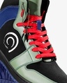 Shop Men's Green & Black Kakashi Color Block High Top Sneakers