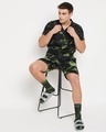 Shop Men's Green & Black Tie & Dye Shirt & Shorts Set with Matching Socks