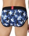 Shop Pack of 2 Men's Green & Blue Camo Printed Cotton Briefs-Design