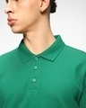 Shop Men's Green & Blue Color Block Polo T-shirt