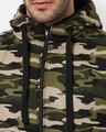 Shop Men's Green Camouflage Hooded Jacket