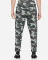 Shop Men's Green Camouflage Printed Relaxed Fit Joggers-Full