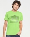 Shop Men's Green Can't Control Typography T-shirt-Front