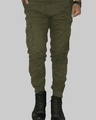 Shop Men's Green Cargo Pants-Front