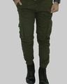 Shop Men's Green Cargo Pants-Front