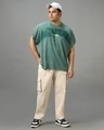 Shop Men's Green Cashtalk Typography Oversized Plus Size Vest-Full