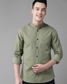 Shop Men's Green Casual Shirt-Front
