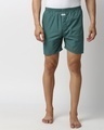Shop Men's Green Checked Boxers-Front