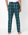 Shop Men's Green Checked Cotton Relaxed Fit Pyjamas-Design