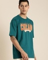 Shop Men's Green Chicago Typography Oversized T-shirt-Design