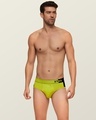 Shop Pack of 3 Men's Green Color Block Dualist Antimicrobial Micro Modal Briefs