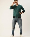 Shop Men's Green Color Block 
Jacket-Design