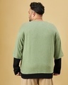 Shop Men's Green Color Block Oversized Plus Size T-shirt-Design