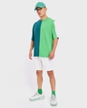 Shop Men's Green Color Block Plus Size Oversized T-shirt
